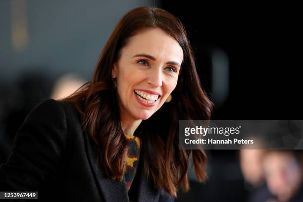 New Zealand Prime Minister Jacinda Ardern speaks to students at Northcote College on July 03, 2020 in Auckland, New Zealand. Prime Minister Jacinda...