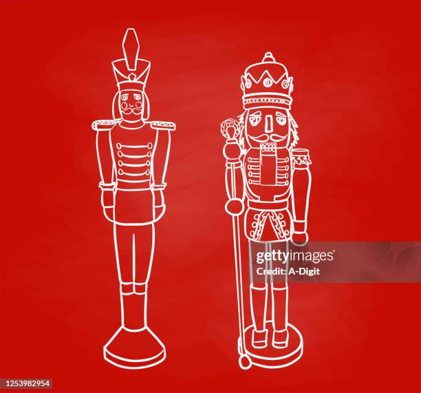 ilustrações, clipart, desenhos animados e ícones de castanhos de natal quebra-nozes quadro-negro - army soldier toy