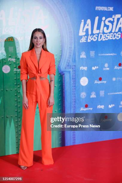 Actresa Silvia Alonso poses during the first preview of Álvaro Díaz Lorenzo's film 'La Lista de los Deseo' after the opening of theaters in Spain, at...