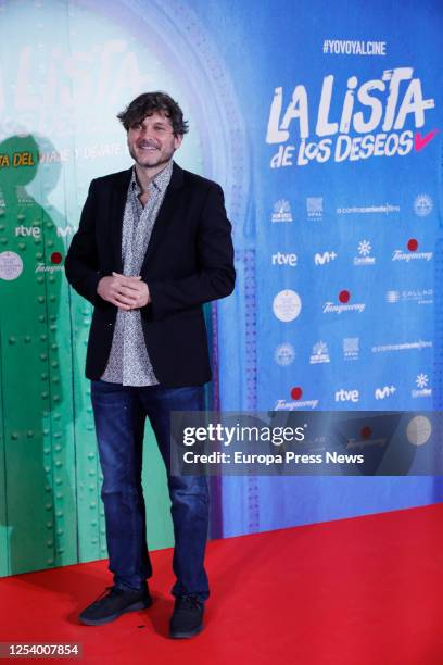 Actor Salva Reina poses during the first preview of Álvaro Díaz Lorenzo's film 'La Lista de los Deseo' after the opening of theaters in Spain, at the...