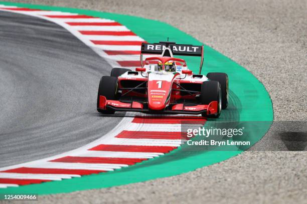 Oscar Piastri of Australia and Prema Racing drives on track during practice for the Formula 3 Championship at Red Bull Ring on July 03, 2020 in...