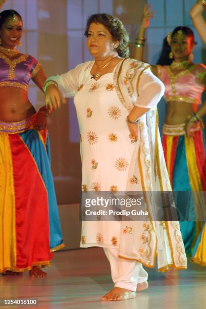 Saroj Khan performs at the launch of the NDTV Imagine channel on November 14, 2007 in Mumbai, India.