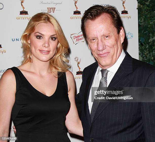 Actor James Woods and Ashley Madison attend the Academy of Television Arts & Sciences' 63rd Primetime Emmy Awards performers nominee reception at...