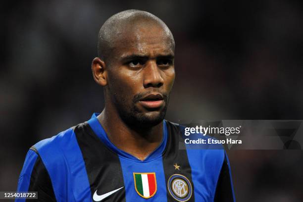 Maicon of Inter Milan is seen during the Serie A match between Inter Milan and Catania at the Stadio Giuseppe Meazza on September 13, 2008 in Milan,...