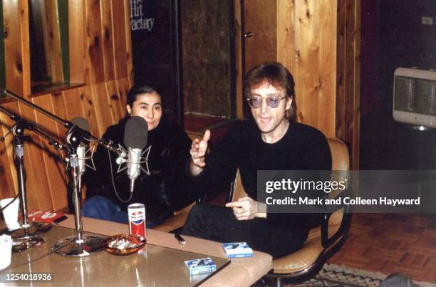 6th DECEMBER: John Lennon posed with his wife Yoko Ono at the Hit Factory recording studio in New York on 6th December 1980. Lennon was shot dead two...