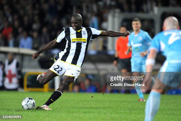 Mohamed Sissoko of Juventus in action during the UEFA Champions League Group H match between Juventus and Zenit Saint Petersburg at the Stadio...