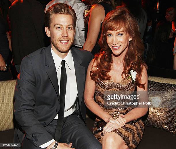 Host Kathy Griffin and Randy Bick attend The 2011 Entertainment Weekly And Women In Film Pre-Emmy Party Sponsored By L'Oreal at BOA Steakhouse on...