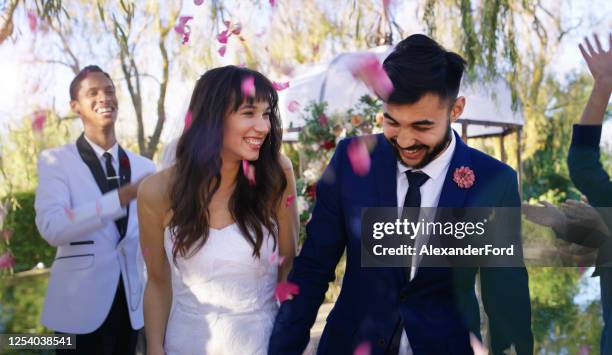 the most beautiful walk they’ll ever take together - wedding ceremony aisle stock pictures, royalty-free photos & images