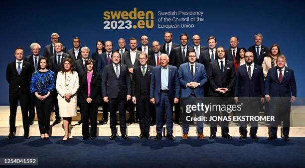 Sweden's Foreign Minister Tobias Billstrom and the High Representative of the European Union for Foreign Affairs and Security Policy Josep Borrell...