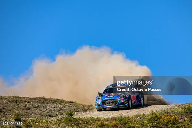 Ott Tanak of Estonia and Martin Jarveoja of Estonia compete in their FORD Puma Rally1 HYBRID during the SS2 Gois of the FIA World Rally Championship...