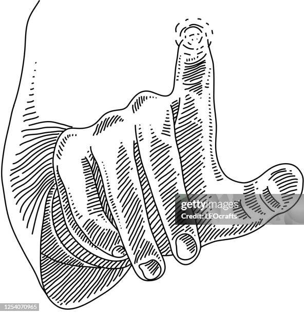 Finger Touching Touch Screen Drawing High-Res Vector Graphic