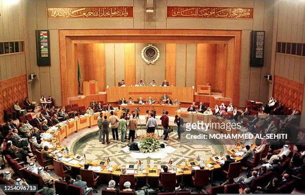 General view of the Arab League where Arab justice ministers began 26 November in Cairo a two-day meeting to study an accord for the mutual...