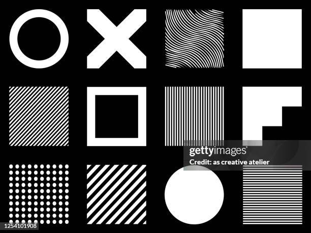 illustrazioni stock, clip art, cartoni animati e icone di tendenza di forme grafiche e geometriche del bauhaus.  poster vettoriali in stile modernista minimale - fashion abstract