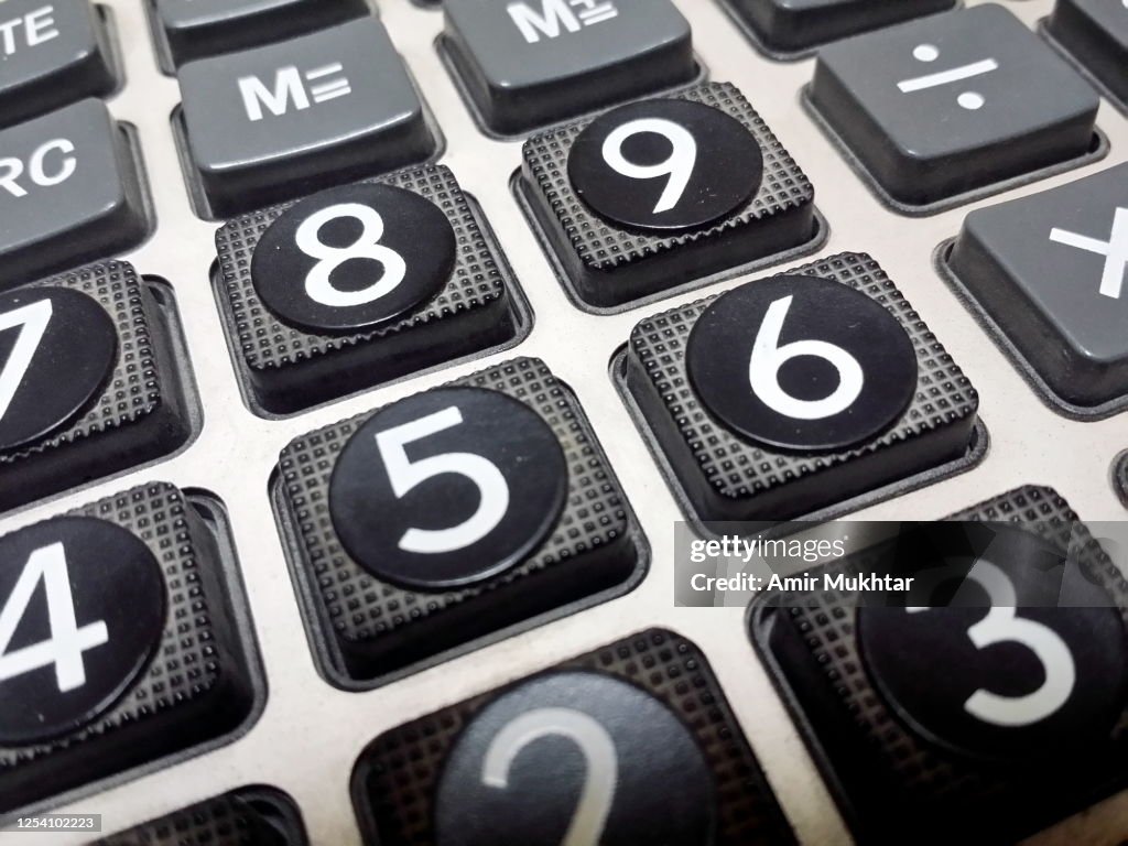Closeups Of A Digital Calculator Numeric Keys High-Res Stock Photo ...