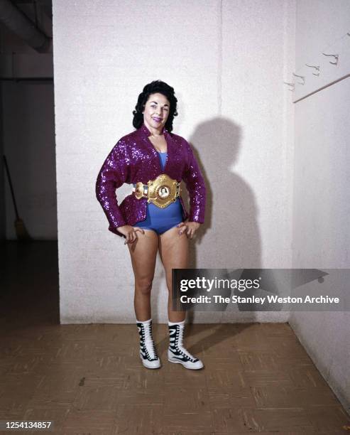 Professional wrestler The Fabulous Moolah of the United States poses for a portrait circa July, 1963 in New York, New York.