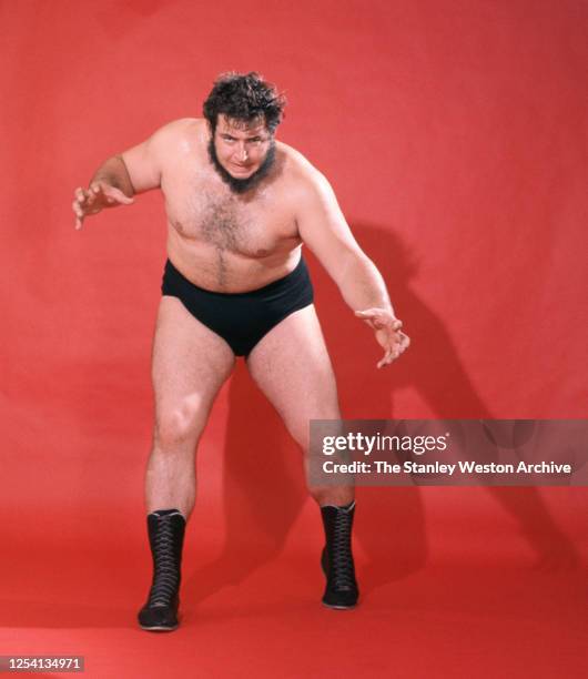 Professional wrestler Gorilla Monsoon of the United States poses for a portrait circa October, 1963 in New York, New York.