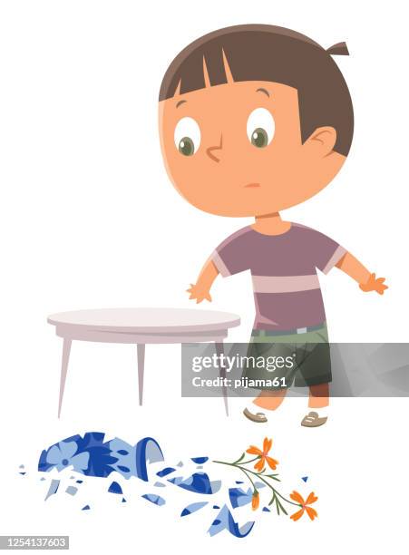 ilustrações de stock, clip art, desenhos animados e ícones de broken vase - break into small pieces