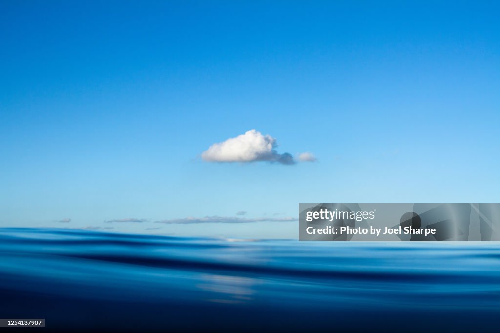 A cloud over the sea