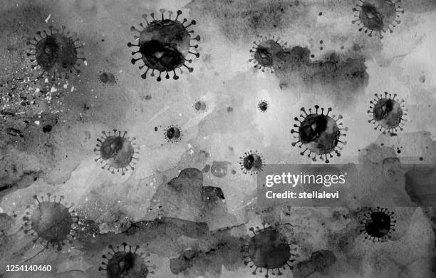 virus cells background and viral infection - covid 19 background stock illustrations