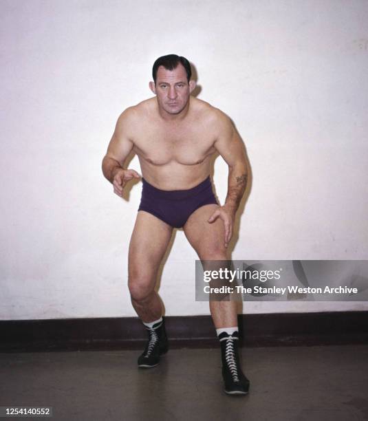 Professional wrestler Pat O'Connor of New Zealand poses for a portrait circa March, 1963 in New York, New York. O'Connor held the AWA World...