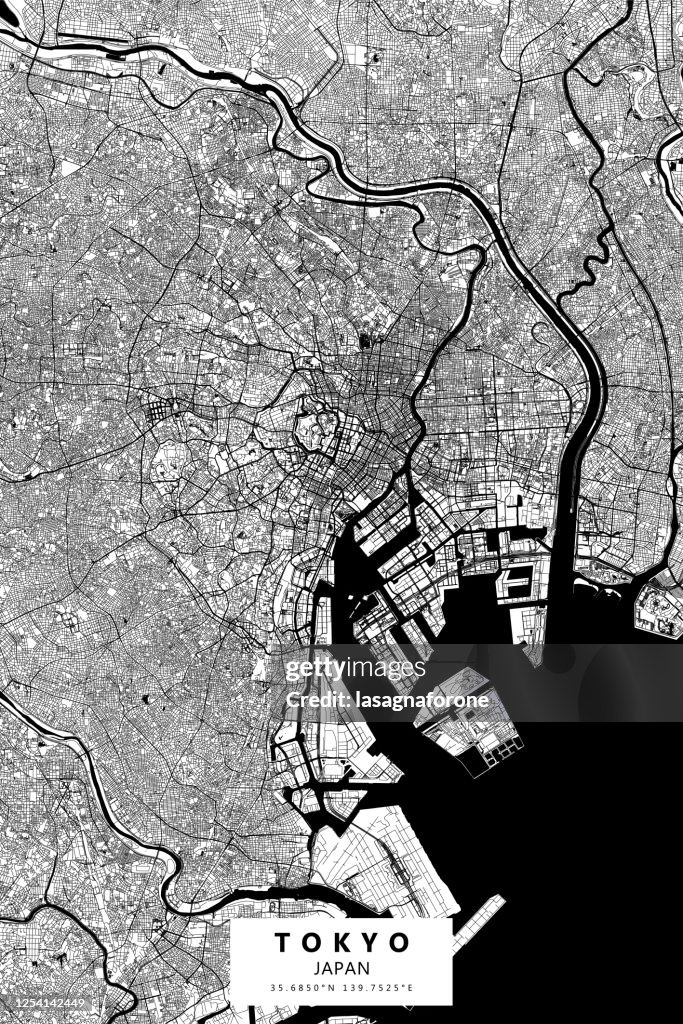 Mapa vectorial de Tokio, Japón