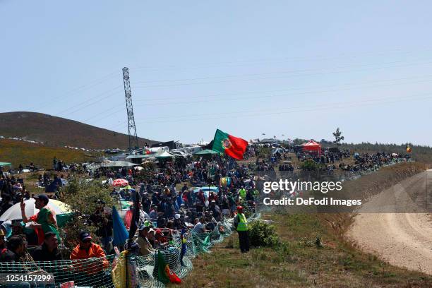 Supporters of WRC during Day Two of the FIA World Rally Championship Portugal on May 12, 2023 in Porto, Portugal.