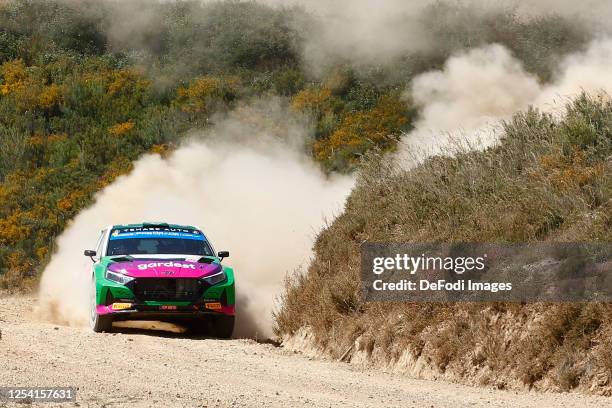 Gregor Jeets and Timo Taniel from Estonia racing with Hyundai i20 N races during Day Two of the FIA World Rally Championship Portugal on May 12, 2023...