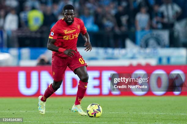 Samuel Umtiti of US Lecce during the Serie A match between SS Lazio and US Lecce at Stadio Olimpico, Rome, Italy on May 12, 2023.