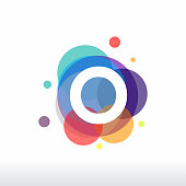Abstract O Initial logo designs concept vector, Colorful Letter O logo designs