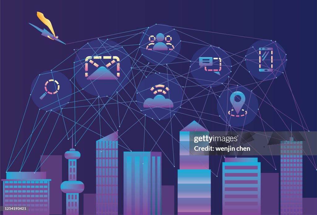 Superman builds a network over the city