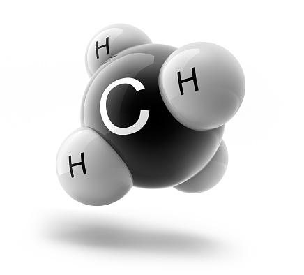 Glossy molecule of Methane
