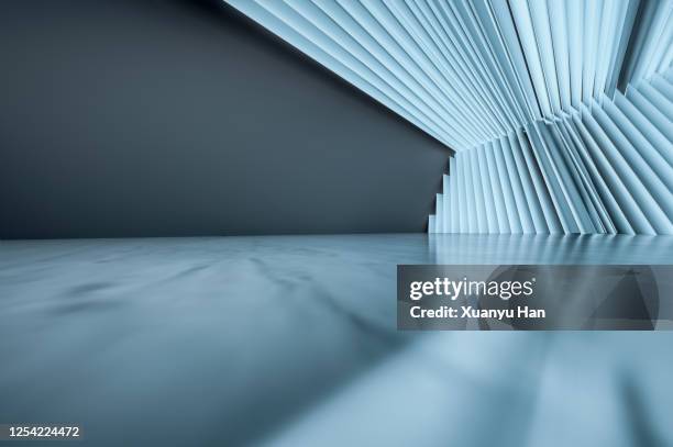 futuristic empty room - blank room stock-fotos und bilder