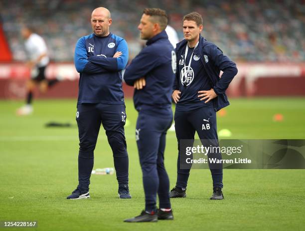 Paul Cook, manager of Wigan Athletic is pictured ahead of the Sky Bet Championship match between Brentford and Wigan Athletic at Griffin Park on July...