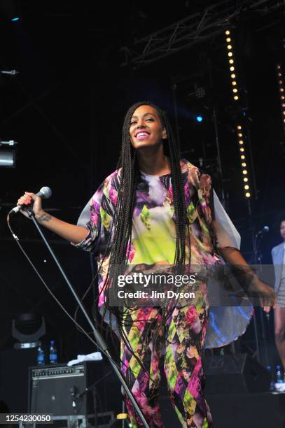 Solange Knowles performs on the Park stage during day 2 of the 2013 Glastonbury Festival at Worthy Farm on June 28, 2013 in Glastonbury, England.