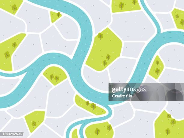 ilustraciones, imágenes clip art, dibujos animados e iconos de stock de mapa de la ciudad moderna - network tree concept map