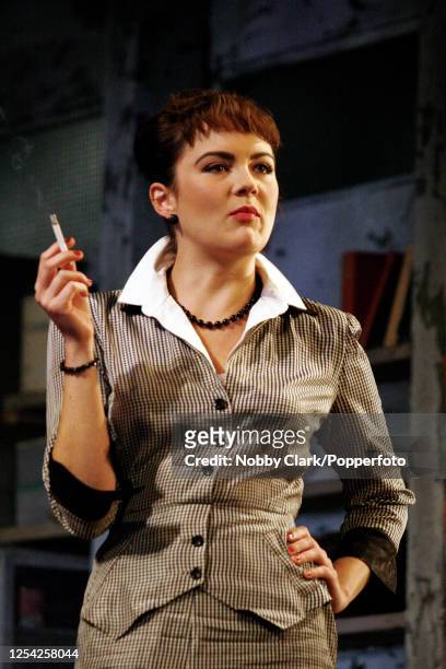 British actress Rachael Stirling performing as Helena Charles in a dress rehearsal for a production of John Osborne's "Look Back In Anger", directed...