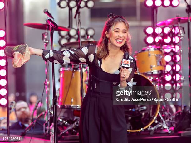 Haley Lu Richardson is seen at the Citi Concert Series at the 'Today' Show on May 12, 2023 in New York City.