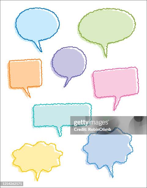 abstract speech bubbles - commentator stock illustrations