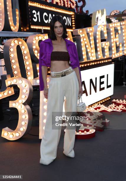 Athena Calderone at the Chanel Cruise 2024 Collection fashion show held at Paramount Studios on May 9, 2023 in Los Angeles, California.