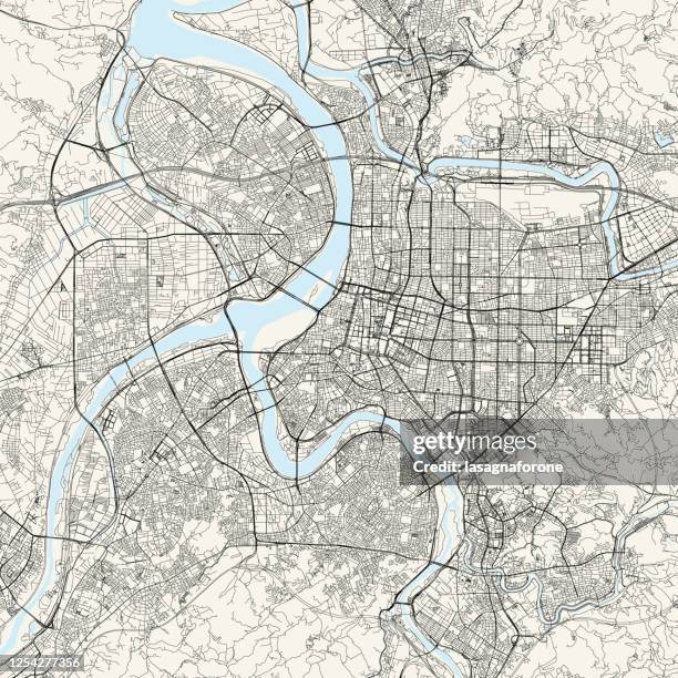 taipei, taiwan vector map - taipei map stock illustrations