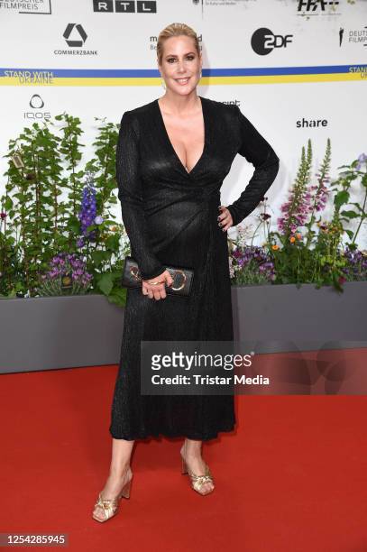 Anika Decker attends the Lola - German Film Award 2023 - red carpet arrivals at Theater am Potsdamer Platz on May 12, 2023 in Berlin, Germany.