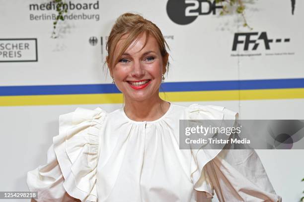 Nadja Uhl attends the Lola - German Film Award 2023 - red carpet arrivals at Theater am Potsdamer Platz on May 12, 2023 in Berlin, Germany.
