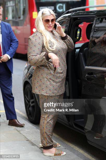 Gemma Collins is seen outside Gucci on Sloane Street on July 04, 2020 in London, England.