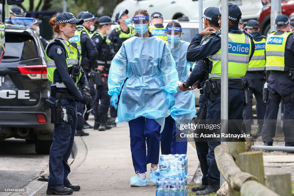 Melbourne Residents On Stay At Home Orders As Victoria Imposes Further Postcode Lockdowns As COVID-19 Cases Rise