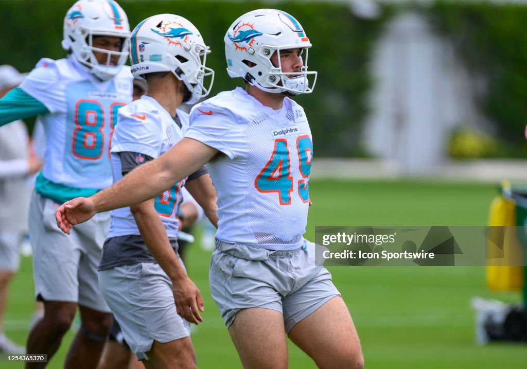 Miami Dolphins punter Michael Turk stretches on the field during the... News Photo - Getty Images