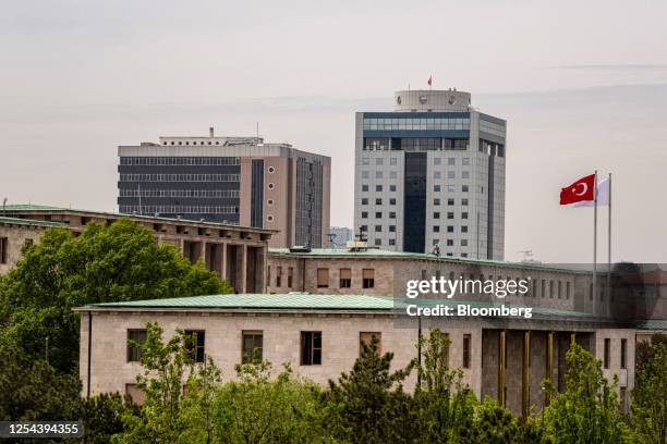 Turkey's parliament building in Ankara, Turkey, on Friday, May 12, 2023. Turkey's presidential election is scheduled for May 14. Photographer: Kerem...