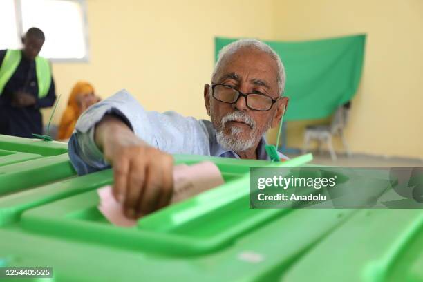 Mauritanian citizens cast their vote for the general and local elections in Nouakchott, Mauritania on May 13, 2023.