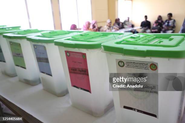 Mauritanian citizens cast their vote for the general and local elections in Nouakchott, Mauritania on May 13, 2023.