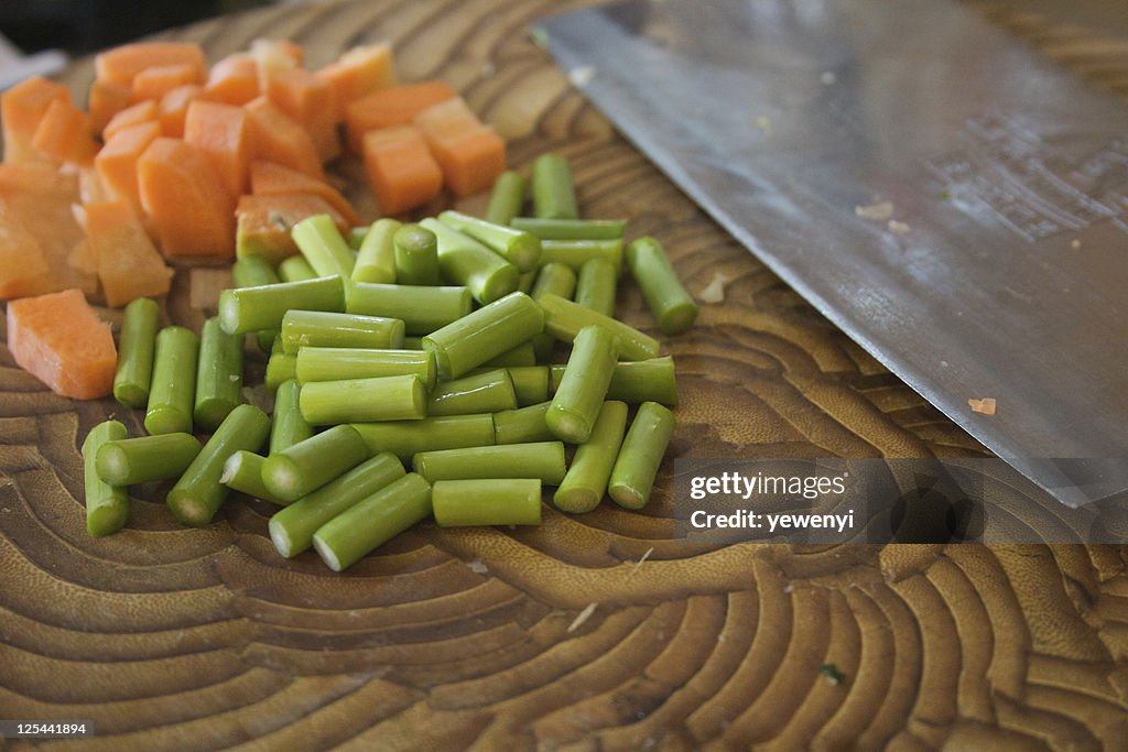 Chopped vegetables