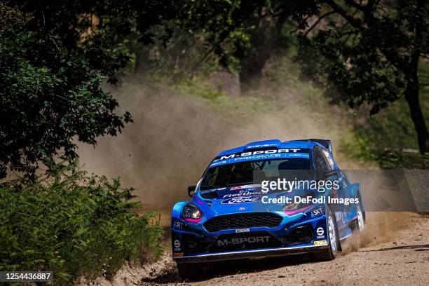 Adrien Fourmaux and Alexandre Coria in action during Day Three of the FIA World Rally Championship Portugal on May 13, 2023 in Porto, Portugal.